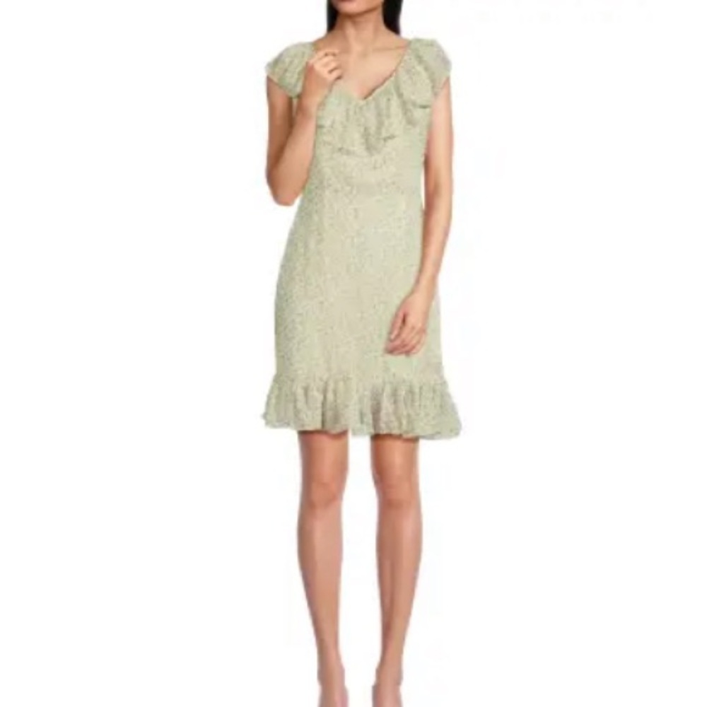 Lea & Viola Floral Ruffle-Trim Sundress NWT S